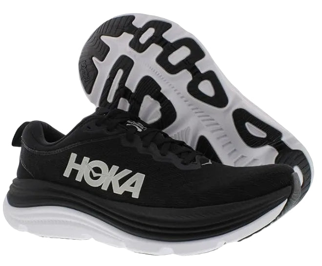 Hoka Gaviota 5 Women Cushioned Runing Shoes, Black/White - Ndoros