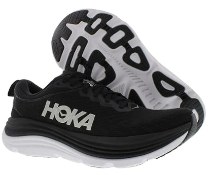 Hoka Gaviota 5 Women Cushioned Runing Shoes, Black/White - Ndoros