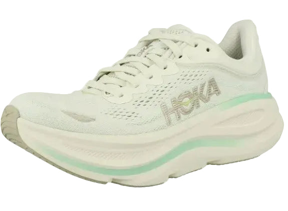 Hoka Bondi 9 Women Cushioned Runing Shoes, Truffle Salt/Sea Glass - Ndoros