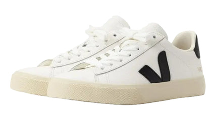 Veja Campo Leather Women Sneakers Shoes | White/Black - Ndoros