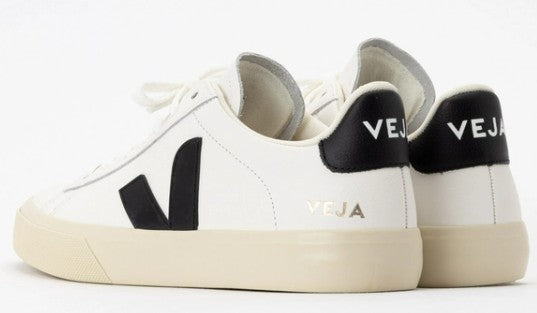 Veja Campo Leather Women Sneakers Shoes | White/Black - Ndoros