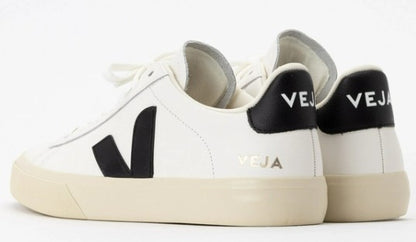 Veja Campo Leather Women Sneakers Shoes | White/Black - Ndoros