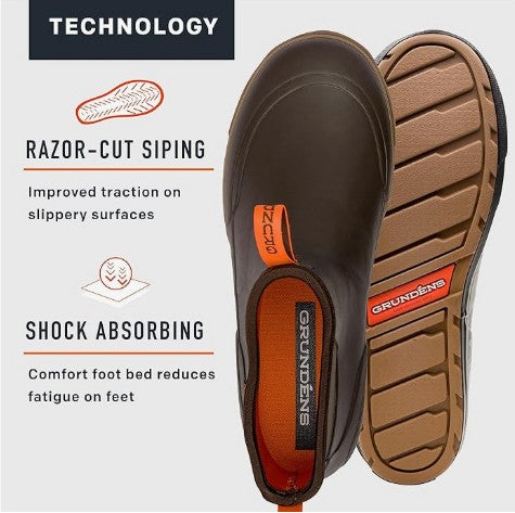 Grundens Men’s Deck-Boss Ankle Boot Waterproof, Waterproof,  Dark Brown - Ndoros