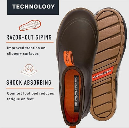 Grundens Men’s Deck-Boss Ankle Boot Waterproof, Waterproof,  Dark Brown - Ndoros