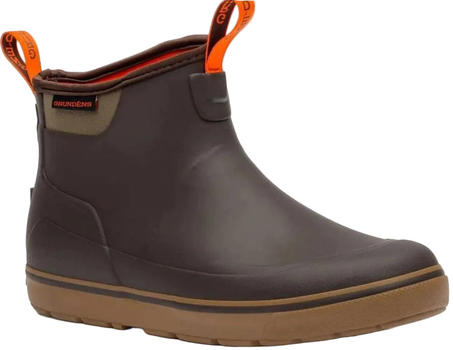 Grundens Men’s Deck-Boss Ankle Boot Waterproof, Waterproof,  Dark Brown - Ndoros