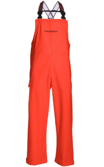 Grundens Men’s Neptune Bib Pants, Orange - Ndoros