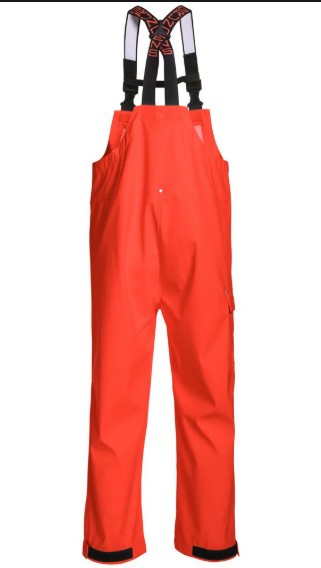 Grundens Men’s Neptune Bib Pants, Orange - Ndoros