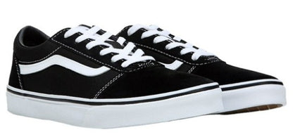 Vans Youth Ward Low-Top Skate Sneakers – Unisex Kids Casual Shoes, Black/White