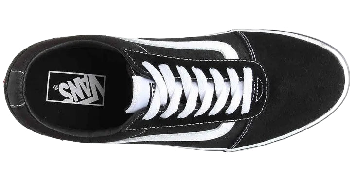 Vans Youth Ward Low-Top Skate Sneakers – Unisex Kids Casual Shoes, Black/White