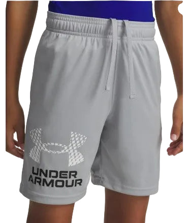 Under Armour Tech Logo Shorts Youth Mod Gray / White - Ndoros