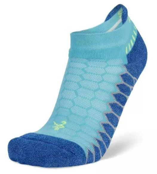 Balega Silver No Show Compression Fit Performance  Athletic Running Socks Unisex, Cobalt - Ndoros