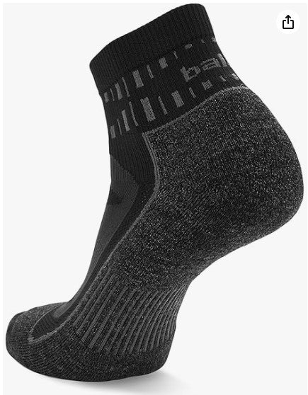 Balega Blister Resist Quarter Performance Quarter Athletic Running Socks Unisex, Black - Ndoros