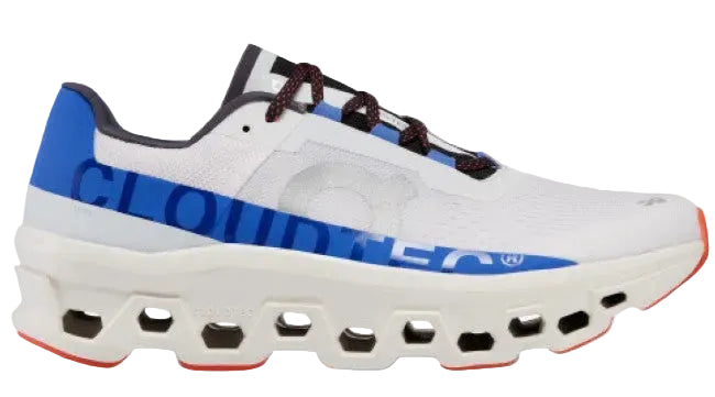 On Cloud Men's Cloudmonster  Running Shoes, Frost / Cobalt