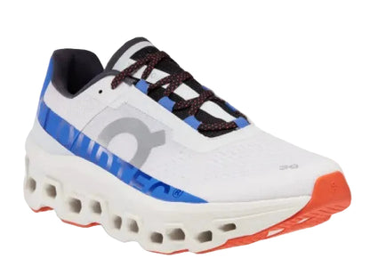 On Cloud Men's Cloudmonster  Running Shoes, Frost / Cobalt