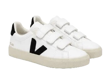 Veja Men's Recife Logo Sneaker, Extra White - Black - Ndoros