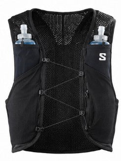 Salomon Unisex Active Skin 12, Hydration & Storage Vest, Black / Metal - Ndoros