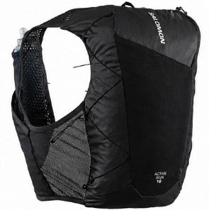 Salomon Unisex Active Skin 12, Hydration & Storage Vest, Black / Metal - Ndoros