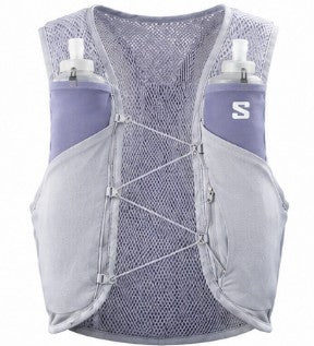 Salomon Unisex Advance Skin 12 | 12 Liter Hydration Trail Running Vest, Alloy/Gray Violet, Small - Ndoros