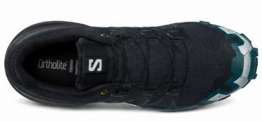 Salomon Mens Speedcross 6 Hiking Shoes, Carbon/Tahitian Tide/White
