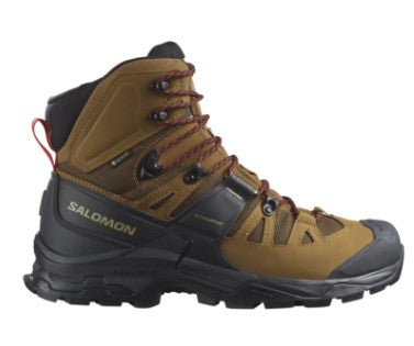 Salomon Quest 4 Gore-TEX Hiking Boots for Men, Rubber/Black/Fiery/Red - Ndoros