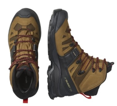 Salomon Quest 4 Gore-TEX Hiking Boots for Men, Rubber/Black/Fiery/Red - Ndoros