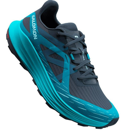 Salomon Men's ULTRA FLOW Men's Trail Running Shoes, and Versatile for Road-to-Trail Adventures, Carbon/Tahitian Tide/Deep Dive