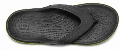Crocs Unisex Crocband Flip Flops, Graphite/Volt Green