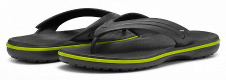 Crocs Unisex Crocband Flip Flops, Graphite/Volt Green