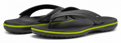 Crocs Unisex Crocband Flip Flops, Graphite/Volt Green