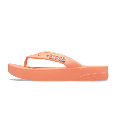 Crocs Women's Classic Flip Flops Platform Sandals | Papaya - Ndoros