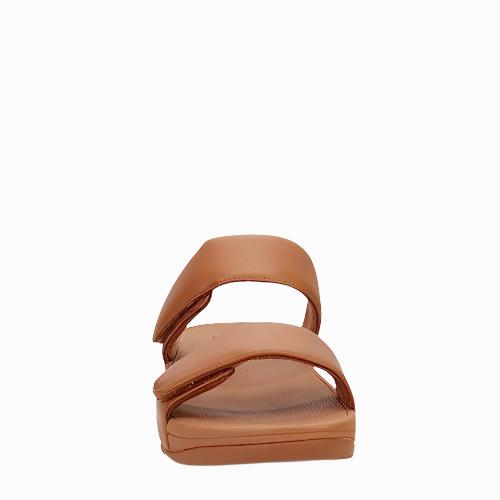 Fitflop Lulu Adjustable Leather Women's Slides