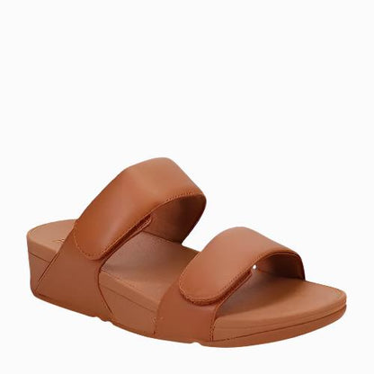 Fitflop Lulu Adjustable Leather Women's Slides