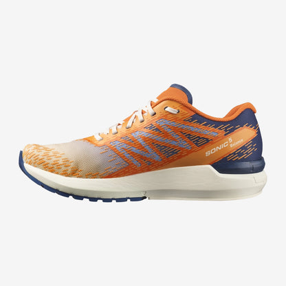 Salomon Men's Sonic 5 Balance Trail Running Shoe, Navy/Orange