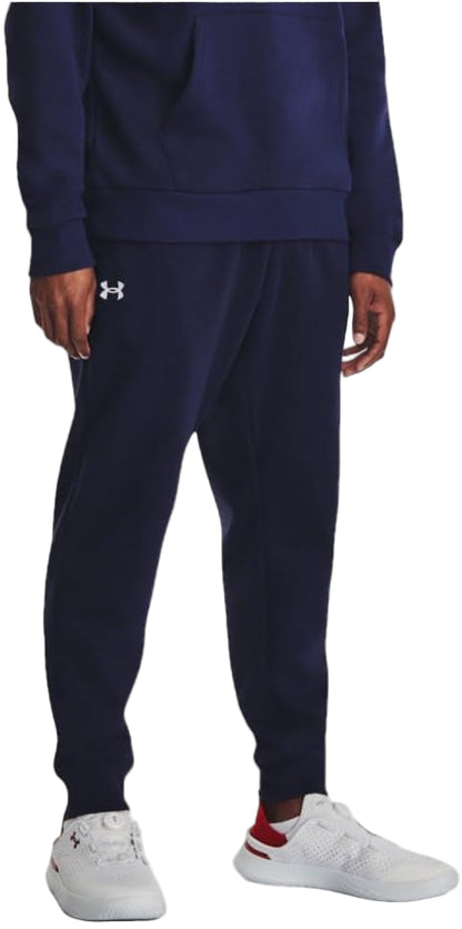 Under Armour Men's Rival Fleece Joggers, Midnight Navy White