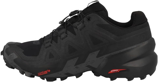 Salomon Speedcross 6 Wide Hiking Shoes Mens Sz 9 (W) Black/Black/Phantom