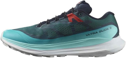 Salomon Ultra Glide 2 Men's Trail Running Shoes, Atlantic Deep/Blue Radiance/Fiery Red, US 10.5 M