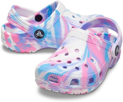 Crocs Unisex-Child Classic Marbled Tie-dye Clog