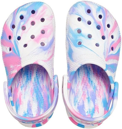 Crocs Unisex-Child Classic Marbled Tie-dye Clog