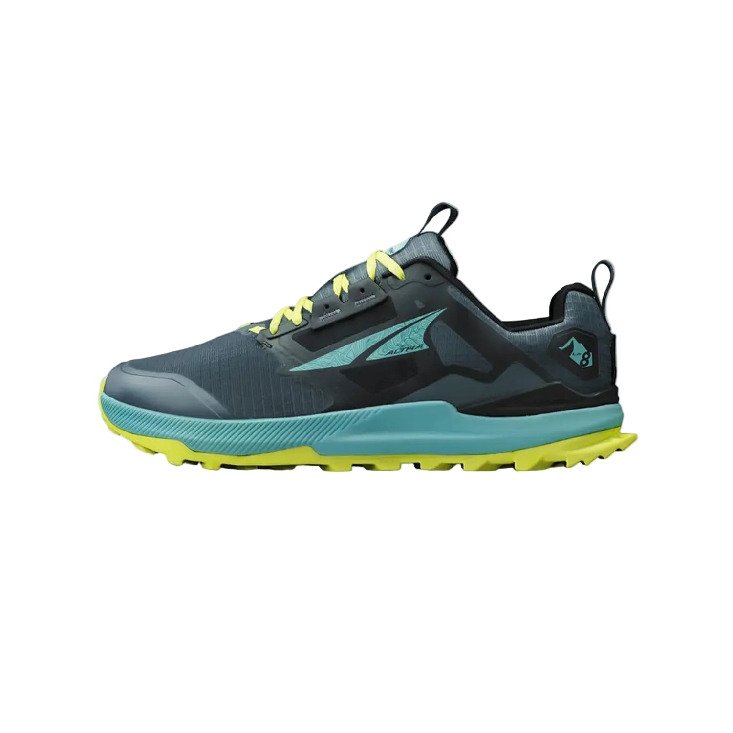 Altra Lone Peak 8 Trail Running Shoes For Men, Black/Green - Ndoros