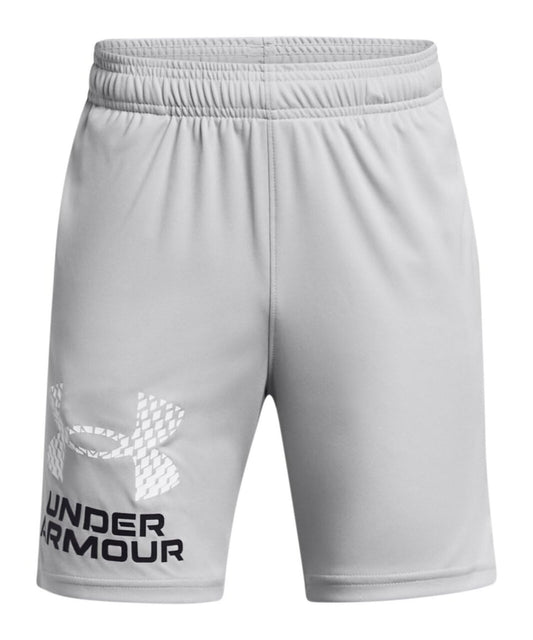 Under Armour Tech Logo Shorts Youth Mod Gray / White