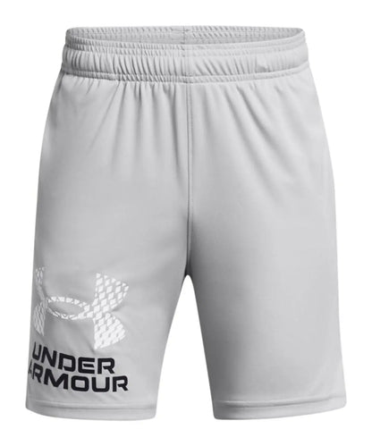 Under Armour Tech Logo Shorts Youth Mod Gray / White