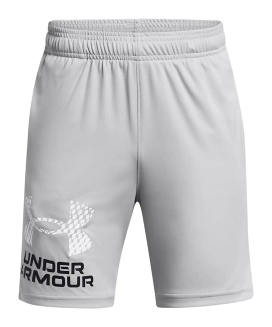 Under Armour Tech Logo Shorts Youth Mod Gray / White