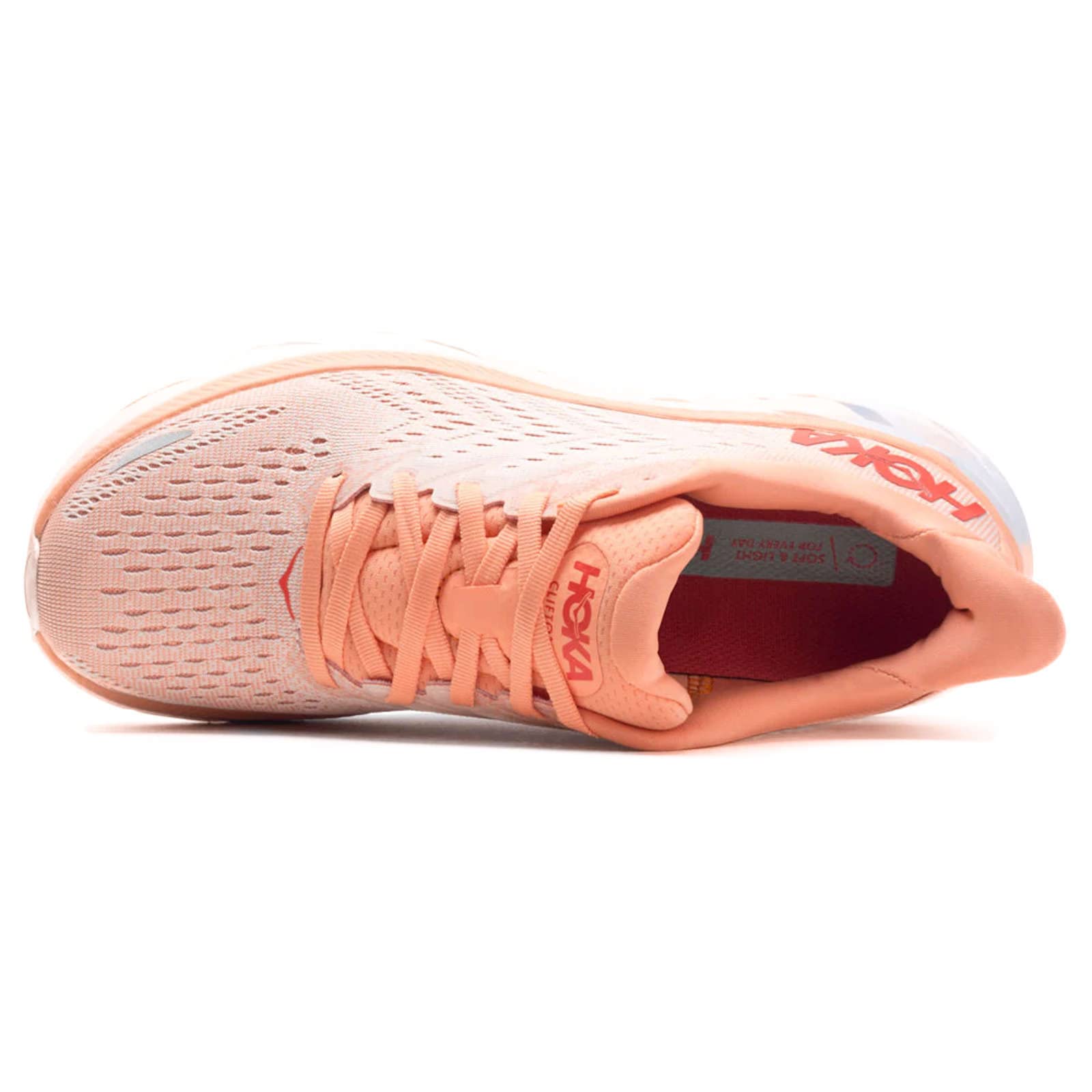 HOKA ONE Women's Clifton 8 shoe | Light Orange, Pink - Ndoros