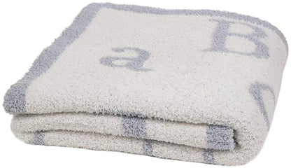 Barefoot Dreams Unisex CozyChic ABC Blanket Dusty Rose/Cream Baby