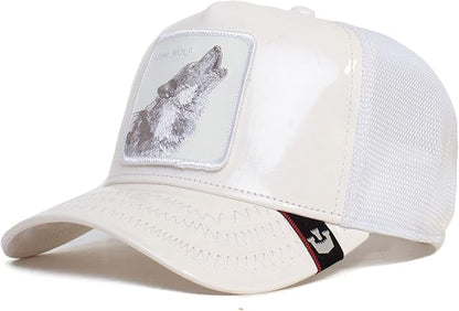 Goorin Bros. The Farm Unisex High Shine Faux Leather Adjustable Snapback Trucker Hat, One Size