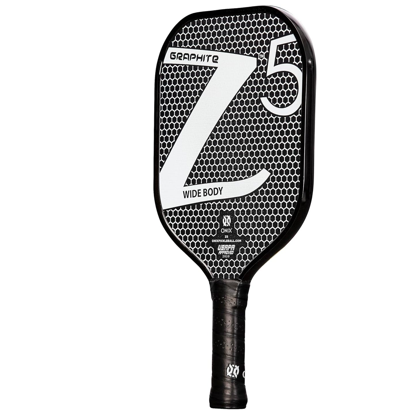 Onix Unisex Z5 White Carbon Fiber Graphite Pickleball Paddles Racket, Grip 4 1/4 in