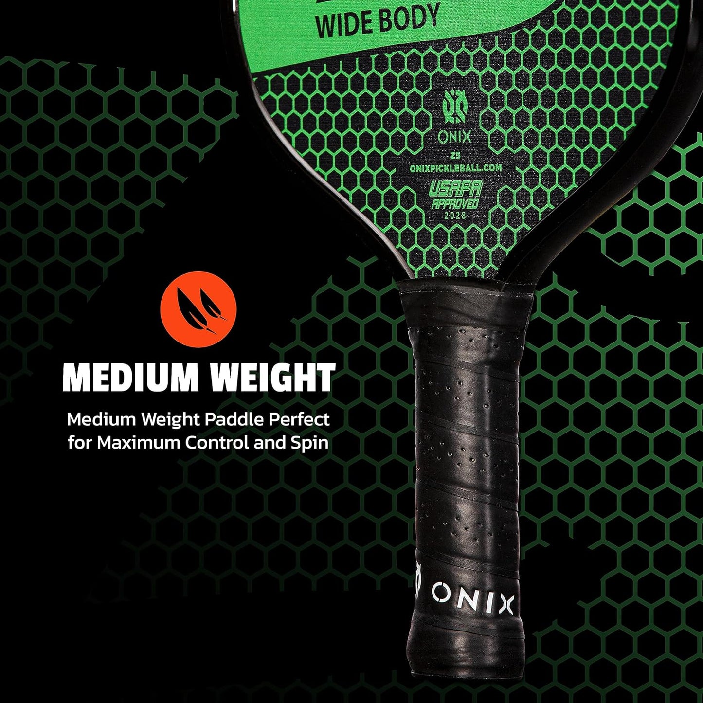 Onix Graphite Z5 Pickleball Paddles, Grip 4 1/4 inches | Green