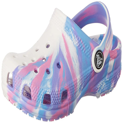 Crocs Classic Marbled Clog K White/Pink Kids