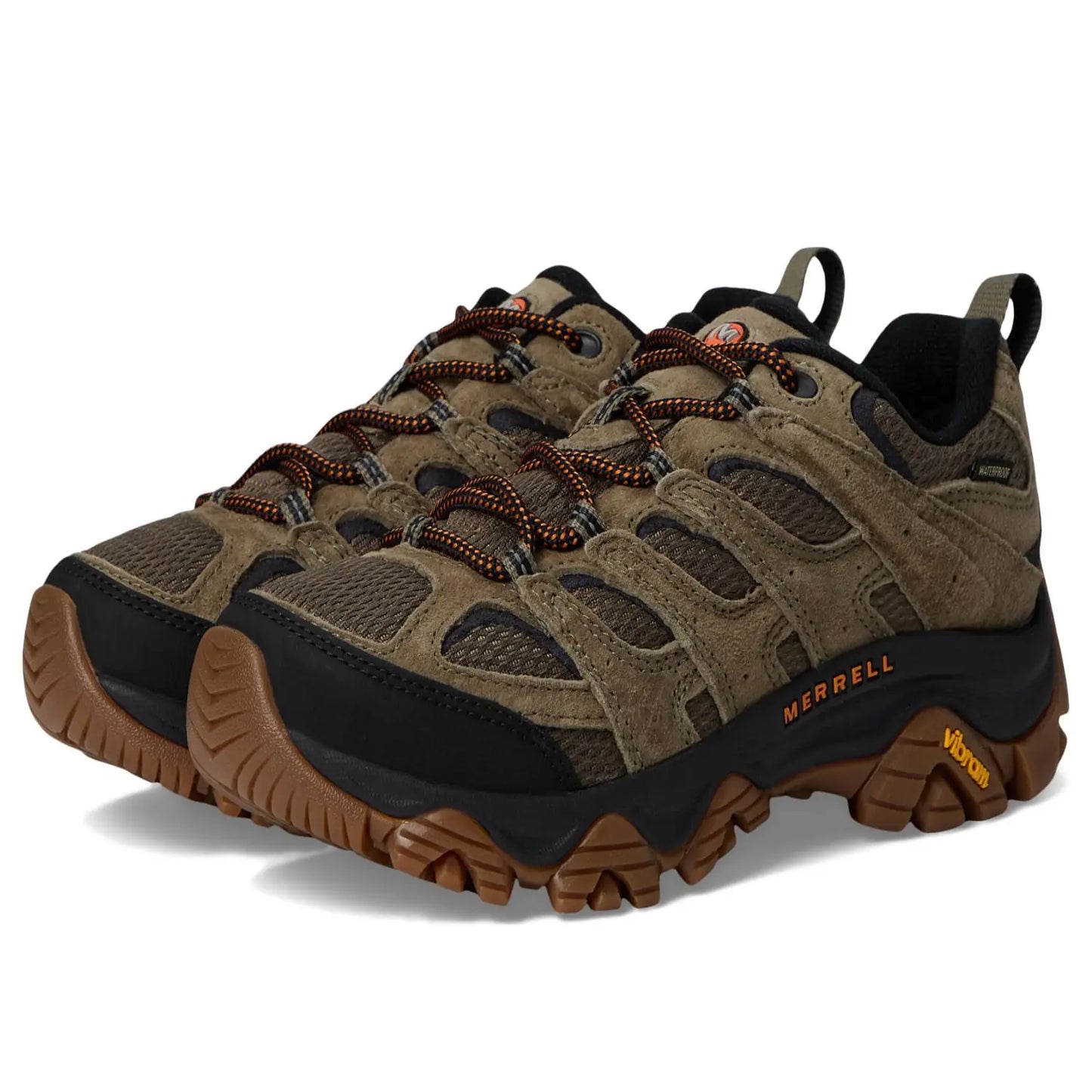 Merrell Men's Moab 3  Waterproof Hiking Shoes, Olive/Gum
