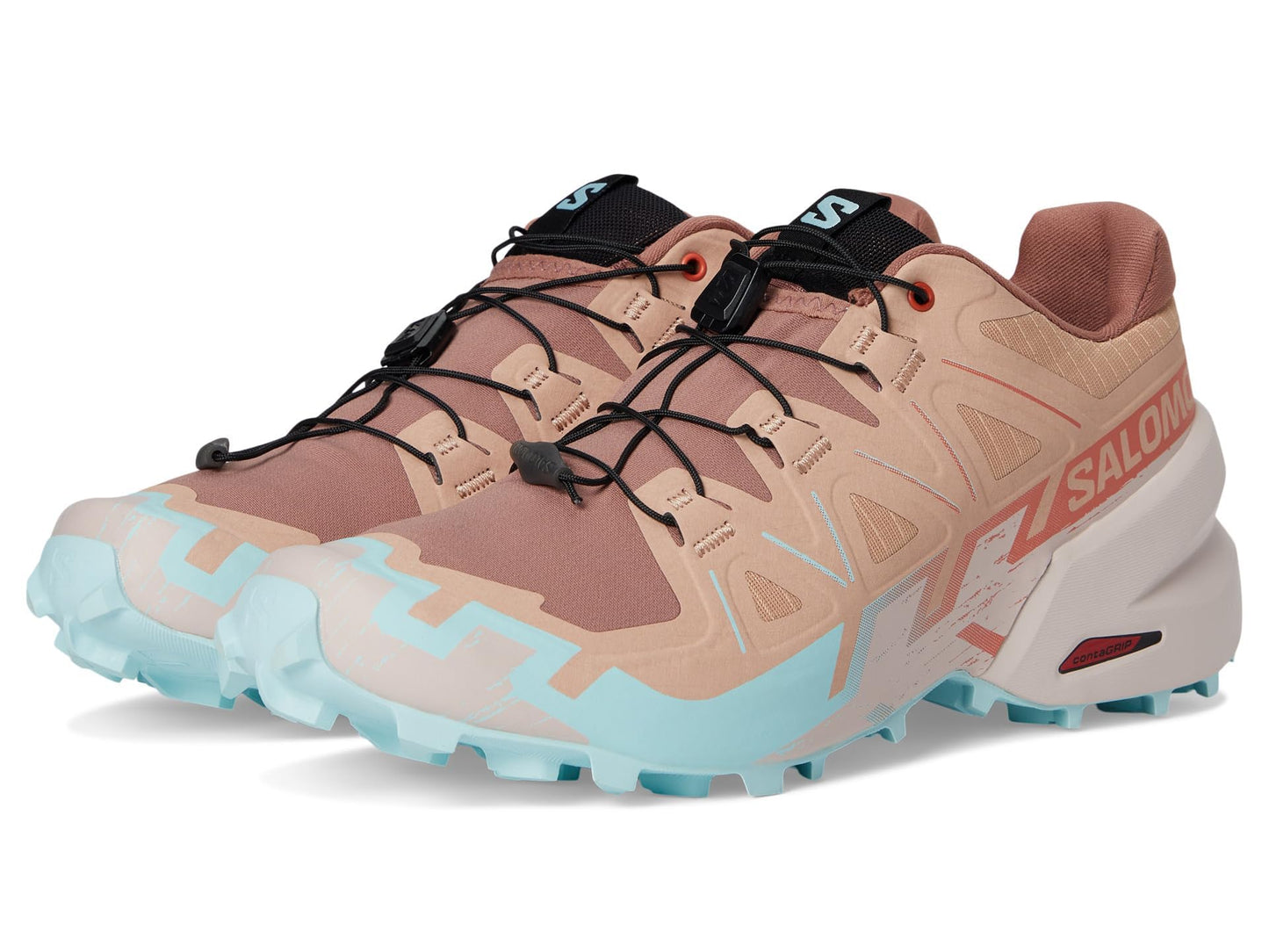 Salomon Women's Speedcross 6 Sneaker, Mahogany Rose/Hushed Violet/Iced Aqua